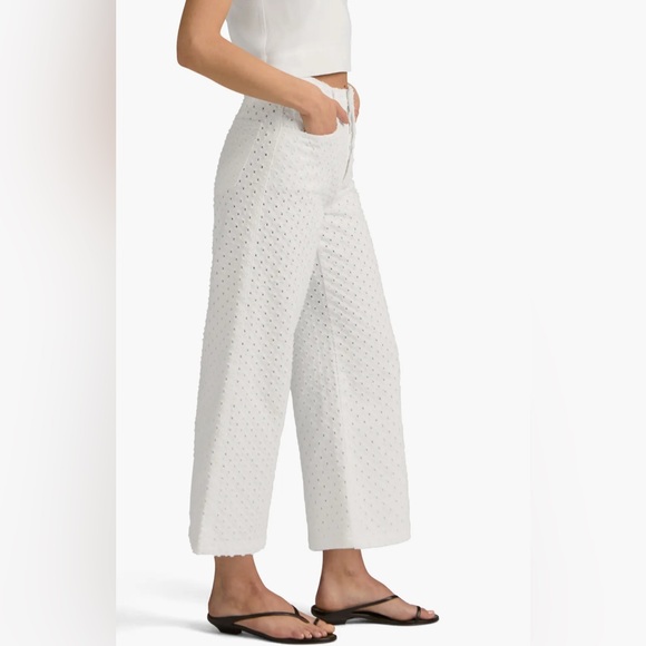 Favorite Daughter womens The Masha Super High Waist Wide Leg Jeans White Sz 27 - Picture 5 of 12